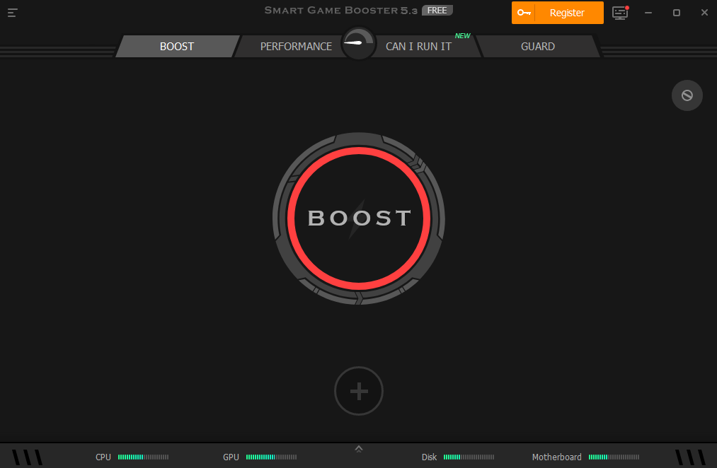 Smart Game Booster freeware screenshot